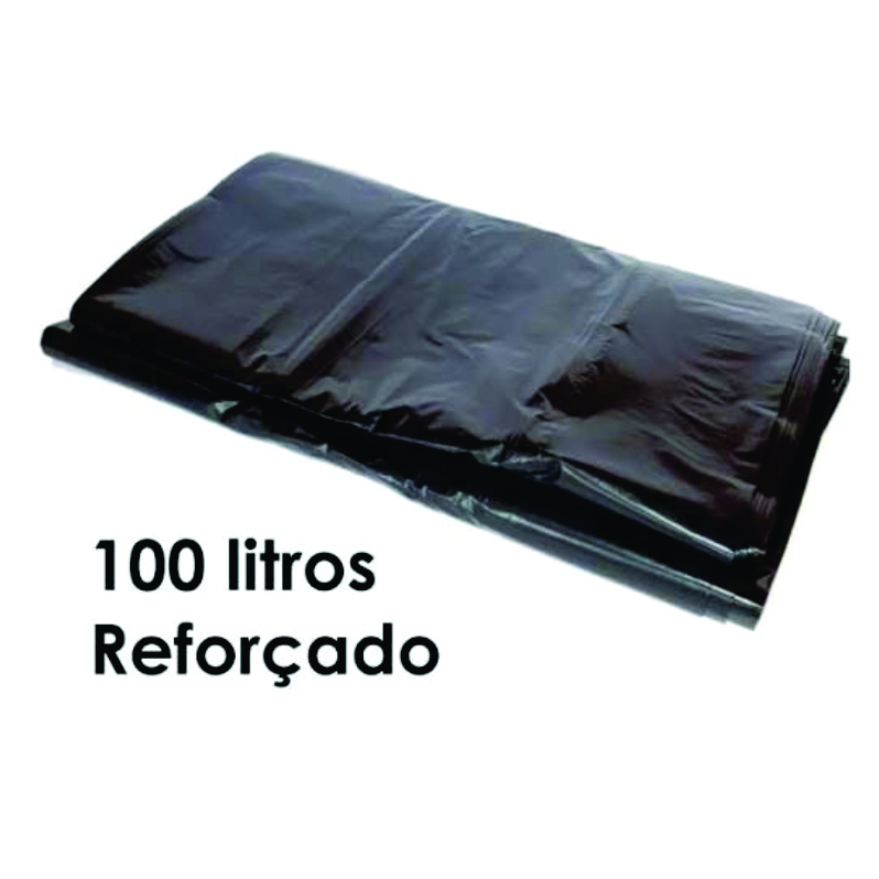 Saco de Lixo Reforçado - 100 Litros - Material Reciclado (PCT 100 Unidades) - Imagem 3